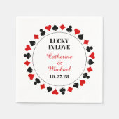 Las Vegas Casino Lucky In Liebe Hochzeit Serviette (Vorderseite)