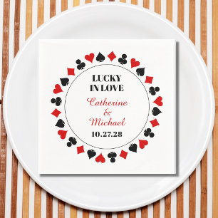Las Vegas Casino Lucky In Liebe Hochzeit Serviette