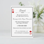 Las Vegas Casino Moderne schicke Hochzeitsinformat Begleitkarte (Stehend Vorderseite)