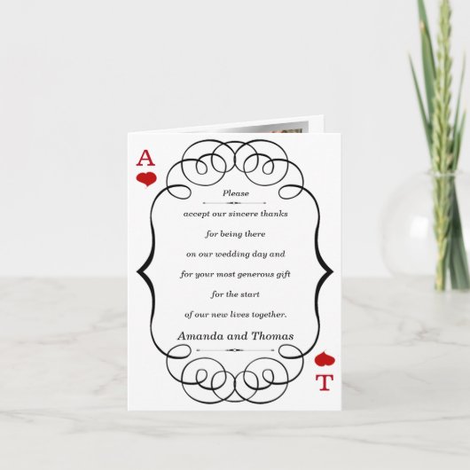 Las Vegas Casino Modernes Chic Foto DANK Dankeskarte (Vorderseite)