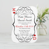 Las Vegas Casino Modernes Chic Foto Hochzeit Einla Einladung (Stehend Vorderseite)