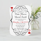 Las Vegas Casino Modernes Chic Foto Hochzeit Einla Einladung (Stehend Vorderseite)