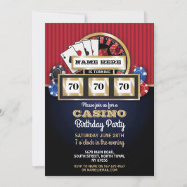 Las Vegas Casino Night Birthday Party Einladung
