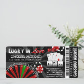 Las Vegas Casino Poker Bachelor Einladung (Stehend Vorderseite)