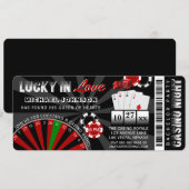 Las Vegas Casino Poker Bachelor Einladung (Vorne/Hinten)