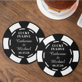 Las Vegas Casino Poker Chip Gastgeschenk Hochzeit Runder Pappuntersetzer