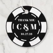 Las Vegas Casino Poker Chip Wedding Vielen Dank Geschenkanhänger (Vorderseite)