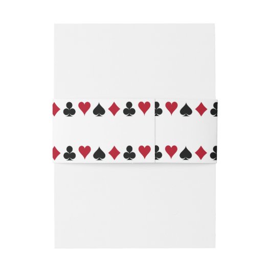 Las Vegas Casino Poker Spielkarte Hochzeit Einladungsbanderole (Rückseitenbeispiel)