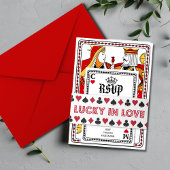 Las Vegas Casino Poker Spielkarte Hochzeit Einladungsbanderole