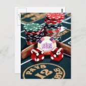 Las Vegas Casino Postkarte (Vorne/Hinten)