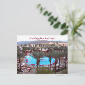 Las Vegas Casino Resort Pool Postkarte (Stehend Vorderseite)