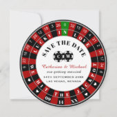 Las Vegas Casino Roulette Rad Save the Date (Vorderseite)