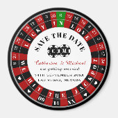 Las Vegas Casino Roulette Rad Save the Date Magnet (Vorne)