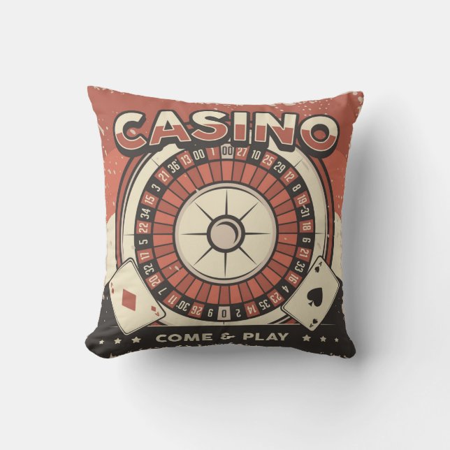 Las Vegas Casino Roulette Wheel Kissen (Vorderseite)