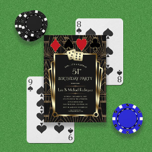 Las Vegas Casino Royale Art Deco 51. Geburtstag Einladung