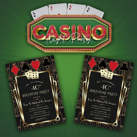 Las Vegas Casino Royale Poker Geburtstag Einladung