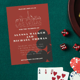 Las Vegas Casino Skyline Einladung zur Hochzeit