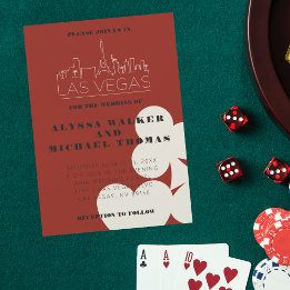 Las Vegas Casino Skyline Einladung zur Hochzeit