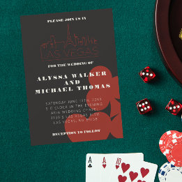 Las Vegas Casino Skyline Einladung zur Hochzeit