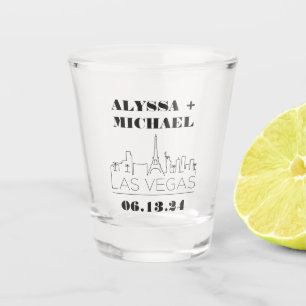 Las Vegas Casino Skyline Gastgeschenk Hochzeit Schnapsglas