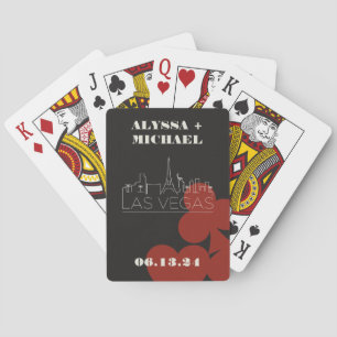Las Vegas Casino Skyline Gastgeschenk Hochzeit Spielkarten