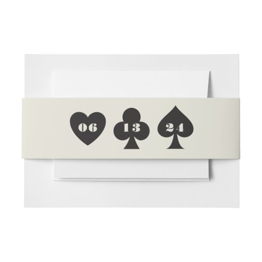 Las Vegas Casino Skyline Wedding Einladungsbanderole (Vorderseite Beispiel)