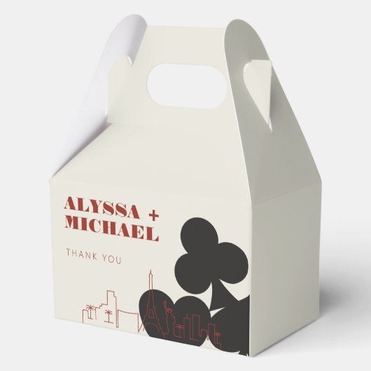 Las Vegas Casino Skyline Wedding Geschenkschachtel (Vorderseite)