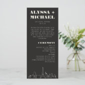 Las Vegas Casino Skyline Wedding Program (Stehend Vorderseite)