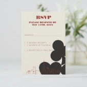 Las Vegas Casino Skyline Wedding RSVP Cards (Stehend Vorderseite)