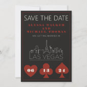 Las Vegas Casino Skyline Wedding Save the Date Einladung (Vorderseite)