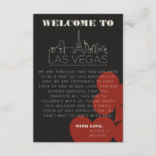 Las Vegas Casino Skyline Wedding Welcome Bag Card Begleitkarte