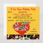 Las Vegas Casino Thema Geburtstagsparty Einladung (Vorne/Hinten)