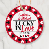 Las Vegas Casino Wedding Red & Black Geschenkanhänger (Rückseite)