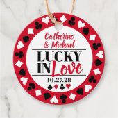 Las Vegas Casino Wedding Red & Black Geschenkanhänger (Vorderseite)