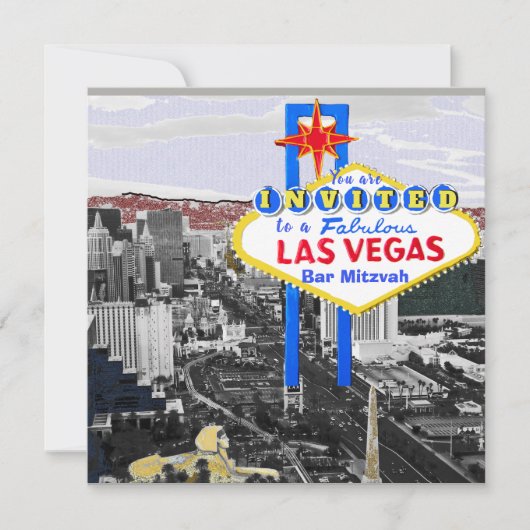Las Vegas Celebration Einladung personalisiertes Z (Vorderseite)