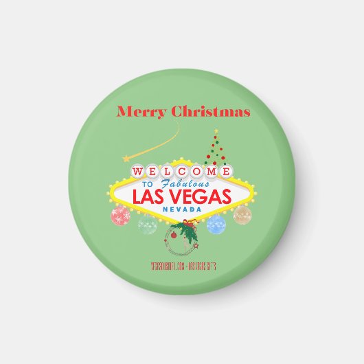 Las Vegas Christmas Mini Magnet (Vorne)