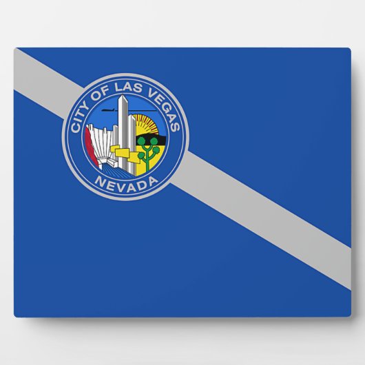 Las Vegas City Flag Plaque Fotoplatte (Vorderseite)