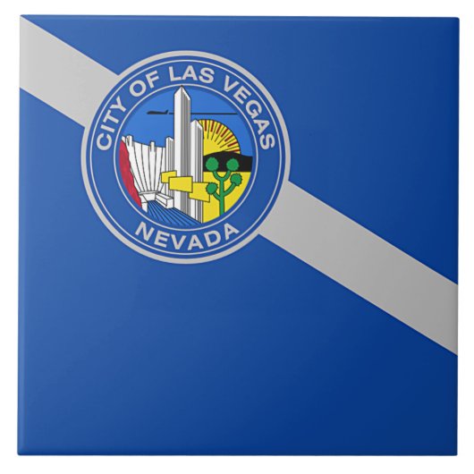 Las Vegas City Flag Tile Fliese (Vorderseite)
