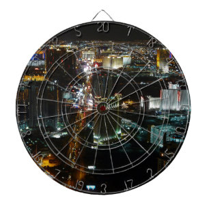 Las Vegas City Night Light Lights Sea Dartscheibe