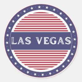 Las Vegas City Pride Emblem – American Identity Runder Aufkleber
