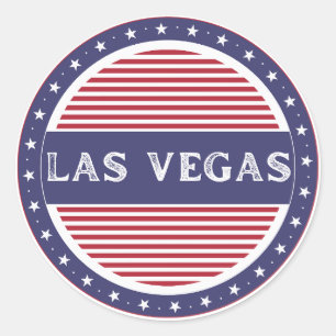 Las Vegas City Pride Emblem – Amerikanische Identi Runder Aufkleber