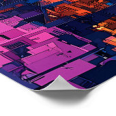 Las Vegas City Skyline Poster - Iconic Neonic Art (Ecke)