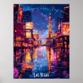 Las Vegas City Skyline Poster - Iconic Neonic Art (Vorne)