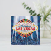 Las Vegas Cityscape Moderne Einzigartige Geburtsta Einladung (Stehend Vorderseite)