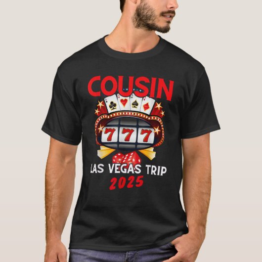 Las Vegas Cousin Trip 2025 Vegas Birthday Squad Pa T-Shirt (Vorderseite)