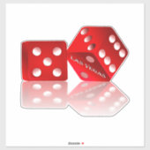 Las Vegas Craps Dice Aufkleber (Blatt)