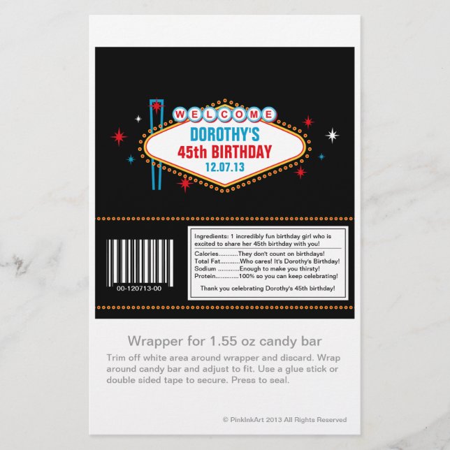 Las Vegas Custom Candy Wrappper (Vorderseite)