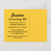 Las Vegas Custom Einladung (Rückseite)