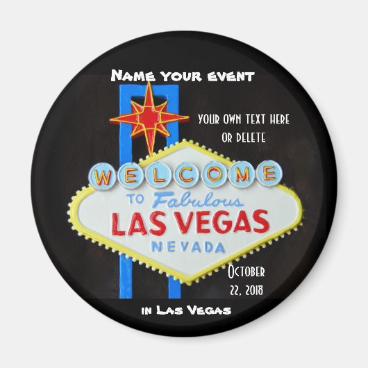 Las Vegas Custom-Ereignis Magnet (Vorne)