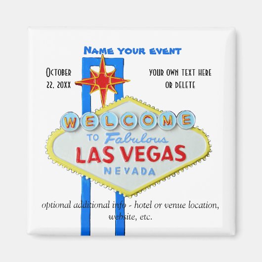 Las Vegas Custom-Ereignis Magnet (Vorne)